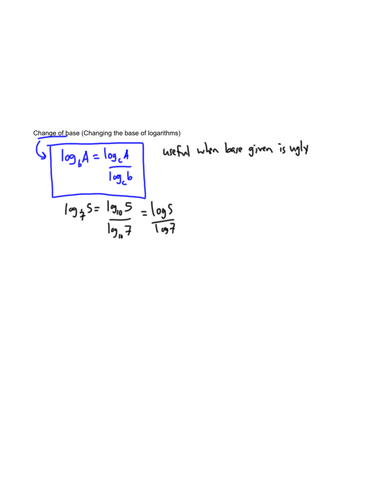 Logarithms – Change of Base