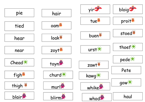 Teach child how to read: Year One Phonics Screening Practice