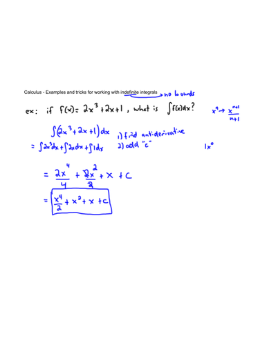 Integrals - Indefinite Integrals Practice (1/3)