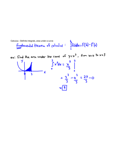 Calculus - Integrals - definite integrals