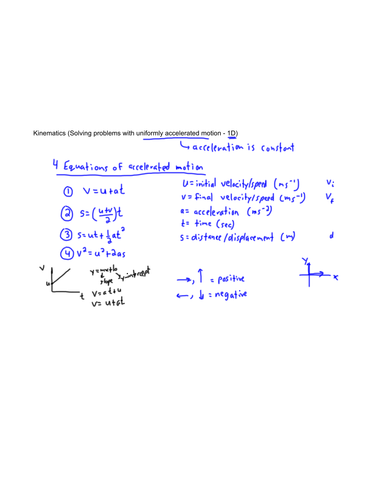 Kinematics - accelerated motion (1/3)
