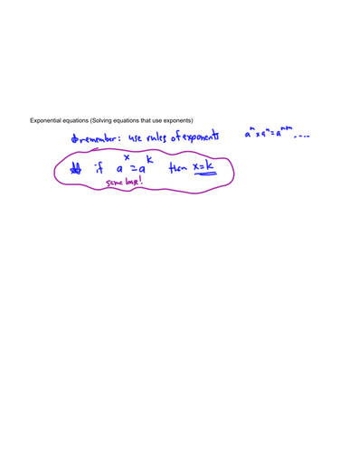 Exponential Equations