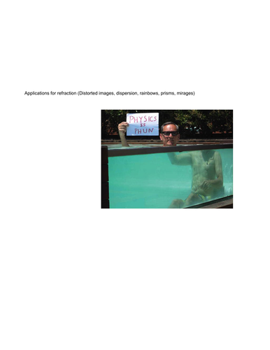 Waves - Applications for refraction
