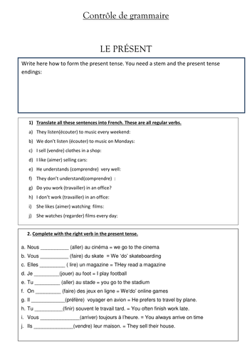 all tenses test /120