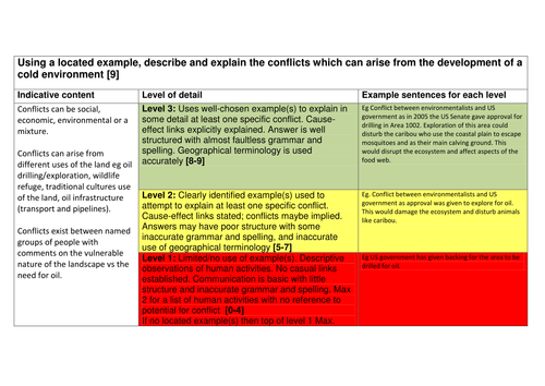 OCR 'B' F761 Cold Environments Lessons