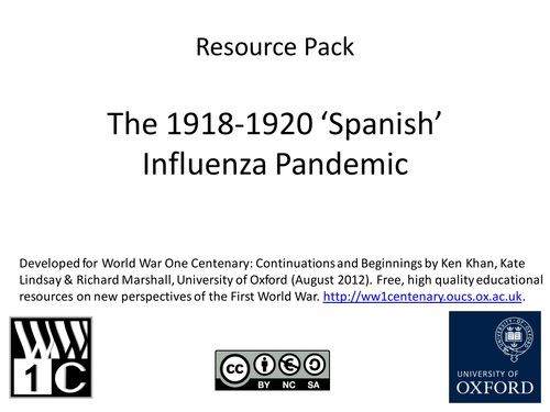 The 1918-1920 Spanish Flu Pandemic: Resource Pack