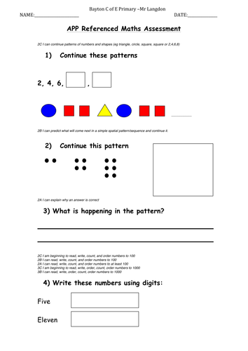 Level 2 (parts of 3) assessment with app reference