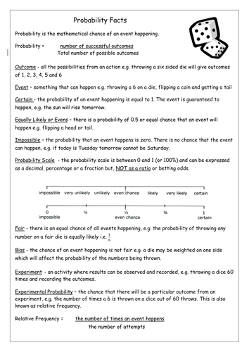 Probability Terms and Definitions