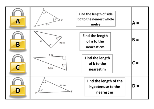 Lock Problem - Yr 10 Trigonometry