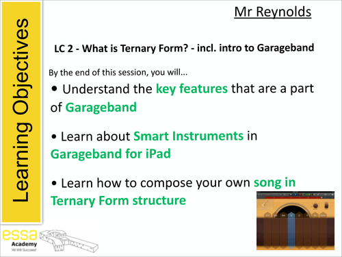 Ternary Form Compositions - Garageband for iPad
