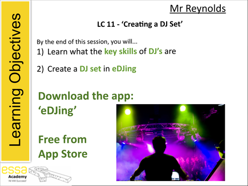 Creating a DJ Set Using iPads Lesson