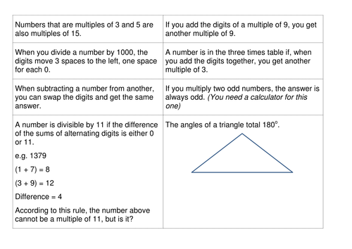 Statements about number to investigate