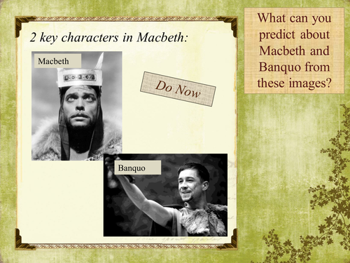 Year 9 Macbeth Scheme of Work - Lesson 4