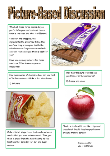Picture-Based Discussion: which snack?