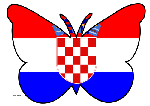 Butterfly Themed Flag of Croatia
