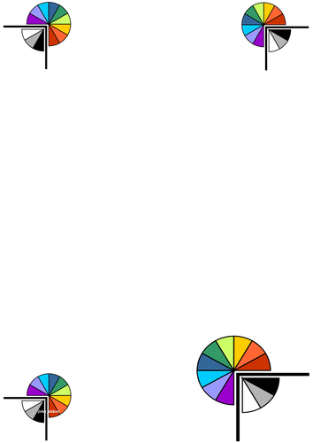 Circle Chart Themed Lined Paper and Pageborders