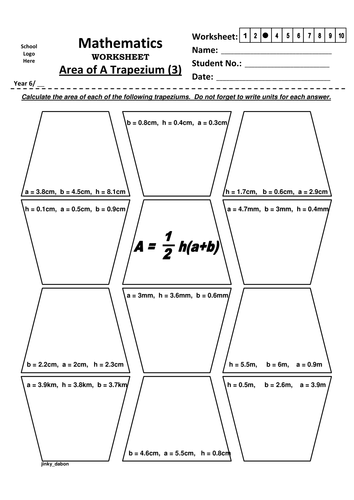 Year 6-Area of a Trapezium (1-3)
