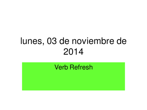 Present tense verb revision