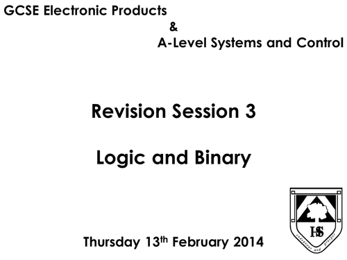 Logic and Binary Revision Session