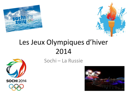 Les jeux olympiques d'hiver 2014