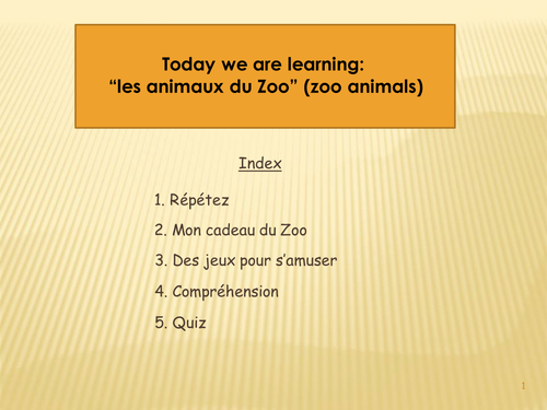 Mon cadeau du zoo