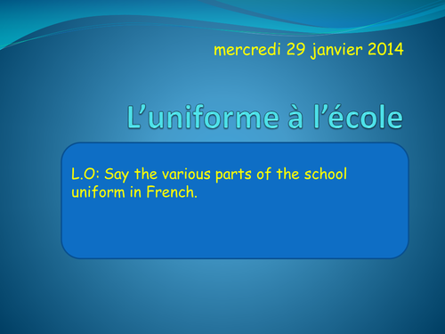 L'uniforme scolaire