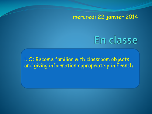 En classe