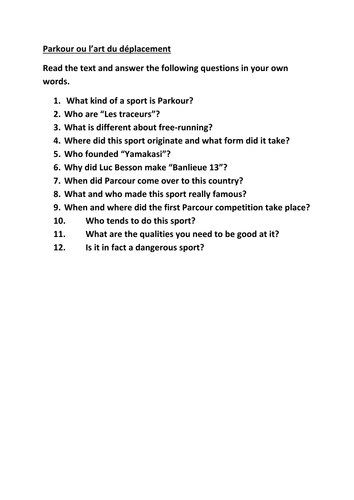 Extreme sports and expressing opinions