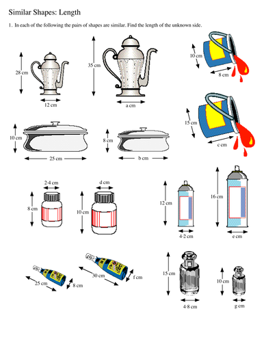 Similar shapes: Length