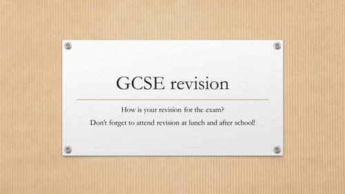 GCSE A/A* revision