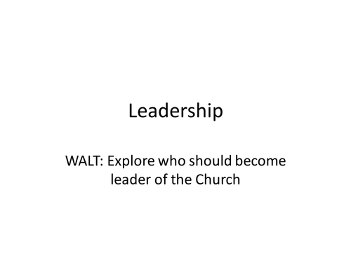 Leadership of the Church