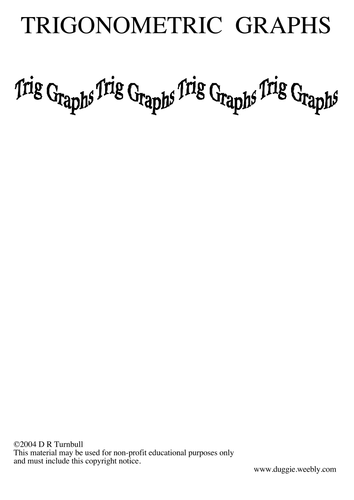 Trig Graphs Booklet