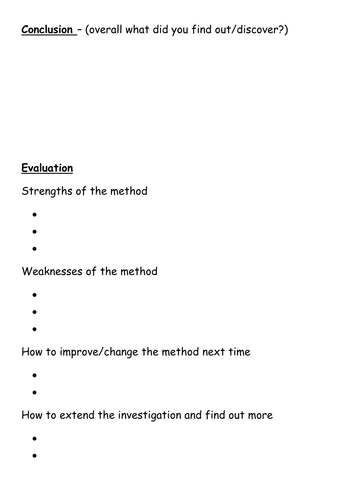 Science Investigation Template. PHYS, BIOL, CHEM.