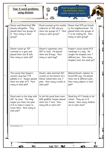 Division word problems