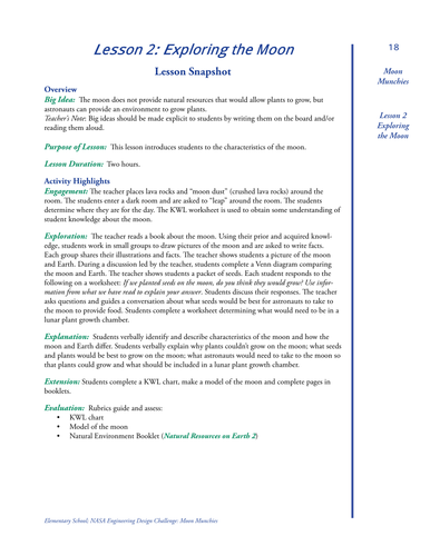 Exploring the Moon Lesson