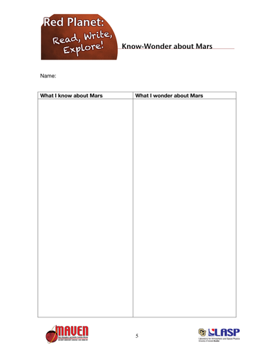 Red Planet: Read, Write, Explore!