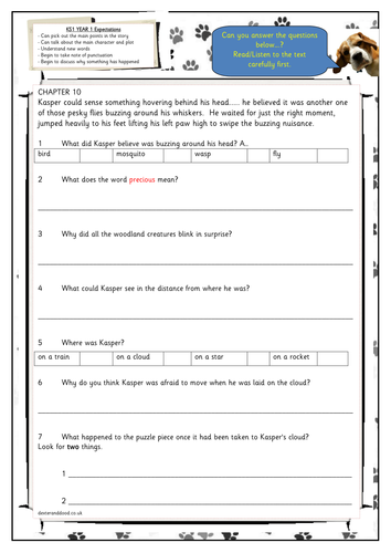 Year 1 Prehension Inference And Deduction By Hilly100m