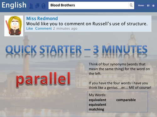 Blood Brothers (lessons 16-23)