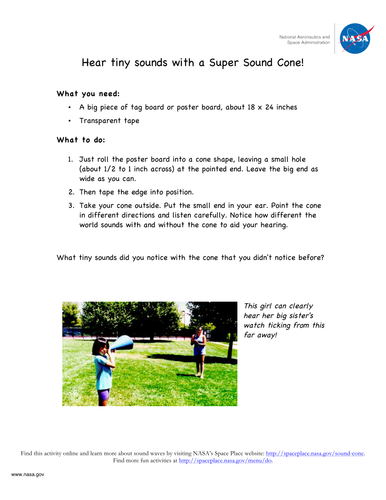 Super Sound Cone Activity