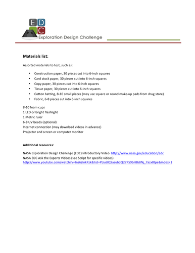 Become a Part of Space History (Grades 5-8)