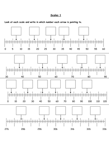 Reading lined scales - differentiated | Teaching Resources