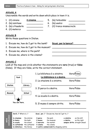 Free Printable Italian Worksheets