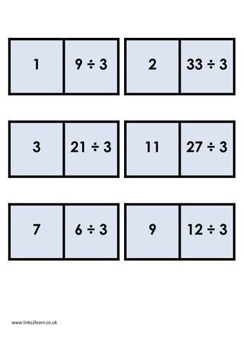 Division dominoes