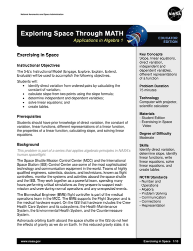 Exercising in Space