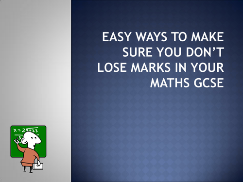 GCSE Maths - Don't Lose Marks in your exam
