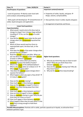 Solids, Liquids and gases