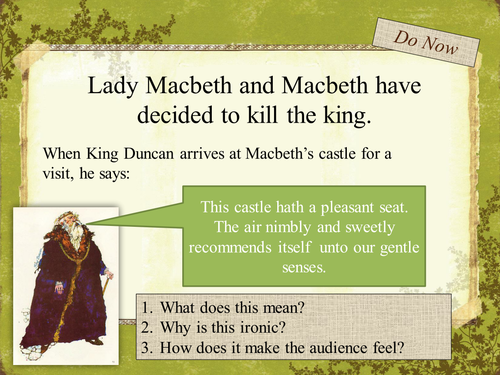 Year 9 Macbeth Scheme of Work - Lesson 9