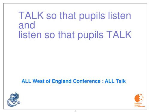 Powerpoints from ALL West of England Conference