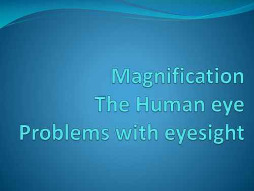 Magnification, Human Eye, Eyesight Problems P3 AQA
