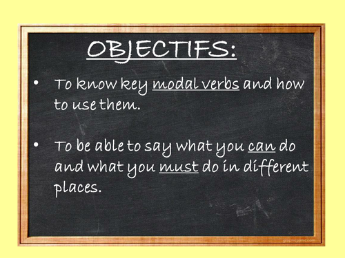 Les vacances - modal verbs and relative pronouns